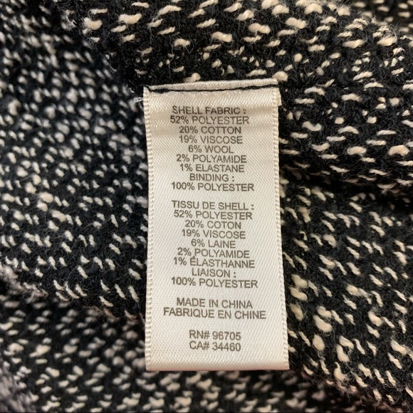 Rebecca Taylor SZ 4 Black/Gray Exposed Seams Zippered Front Blazer - Picture 8 of 8